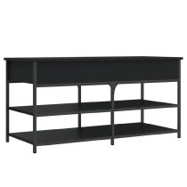 Lamar Wooden Large Shoe Storage Bench In Black