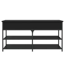 Lamar Wooden Large Shoe Storage Bench In Black