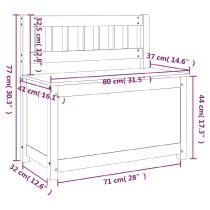 Laval Wooden Small Hallway Storage Seating Bench In White