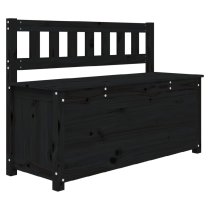 Laval Wooden Large Hallway Storage Seating Bench In Black