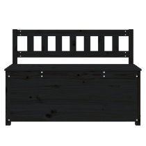 Laval Wooden Large Hallway Storage Seating Bench In Black