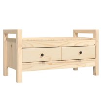 Lorman Wooden Hallway Seating Bench With 2 Drawers In Natural