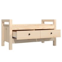 Lorman Wooden Hallway Seating Bench With 2 Drawers In Natural