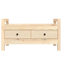 Lorman Wooden Hallway Seating Bench With 2 Drawers In Natural