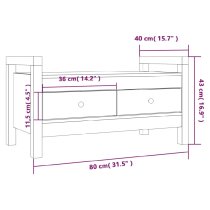 Lorman Wooden Hallway Seating Bench With 2 Drawers In Grey