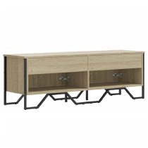 Louisa Wooden TV Stand With 4 Doors In Sonoma Oak