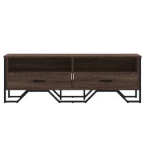 Fallon Wooden TV Stand With 2 Drawers In Brown Oak