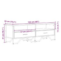 Fallon Wooden TV Stand With 2 Drawers In Brown Oak