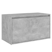 Florence Wooden Hallway Seating Bench In Concrete Grey