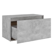 Florence Wooden Hallway Seating Bench In Concrete Grey