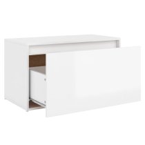 Florence High Gloss Hallway Seating Bench In White