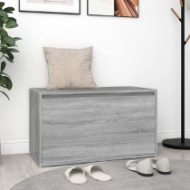 Florence Wooden Hallway Seating Bench In Grey Sonoma