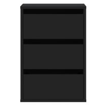 Flint Wooden Chest Of 3 Drawers In Black