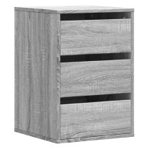 Flint Wooden Chest Of 3 Drawers In Grey Sonoma