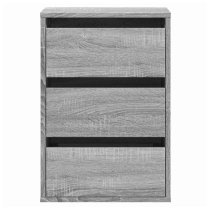 Flint Wooden Chest Of 3 Drawers In Grey Sonoma