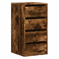 Flint Wooden Chest Of 4 Drawers In Smoked Oak