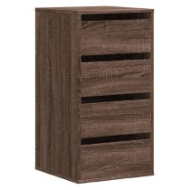 Flint Wooden Chest Of 4 Drawers In Dark Brown Oak