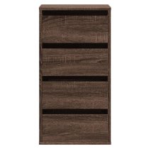 Flint Wooden Chest Of 4 Drawers In Dark Brown Oak