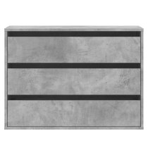 Fontana Wooden Chest Of 3 Drawers In Concrete Grey