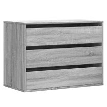 Fontana Wooden Chest Of 3 Drawers In Grey Sonoma