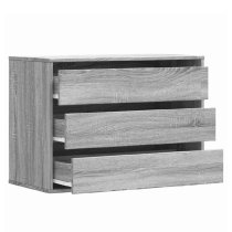 Fontana Wooden Chest Of 3 Drawers In Grey Sonoma