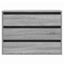 Fontana Wooden Chest Of 3 Drawers In Grey Sonoma