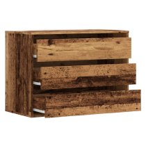 Fontana Wooden Chest Of 3 Drawers In Brown Oak