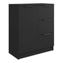 Anaheim Wooden Sideboard With 1 Door 3 Drawers In Black