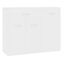 Camino Wooden Sideboard With 3 Doors 1 Drawer In White