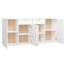 Calhoun Wooden Sideboard With 4 Doors 2 Drawers In White