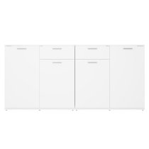 Calhoun Wooden Sideboard With 4 Doors 2 Drawers In White