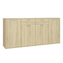 Calhoun Wooden Sideboard With 4 Doors 2 Drawers In Sonoma Oak