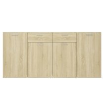 Calhoun Wooden Sideboard With 4 Doors 2 Drawers In Sonoma Oak