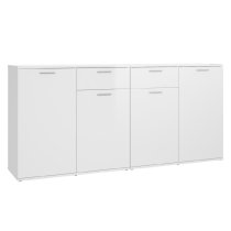 Calhoun High Gloss Sideboard With 4 Doors 2 Drawers In White