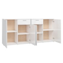 Calhoun High Gloss Sideboard With 4 Doors 2 Drawers In White