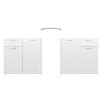 Calhoun High Gloss Sideboard With 4 Doors 2 Drawers In White