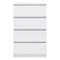 Calgary High Gloss Chest Of 4 Drawers In White