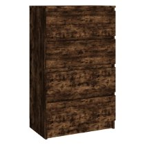 Calgary Wooden Chest Of 4 Drawers In Smoked Oak