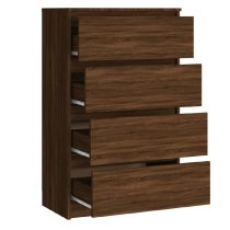 Calgary Wooden Chest Of 4 Drawers In Brown Oak