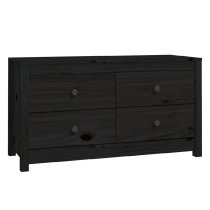 Abilene Wooden Chest Of 4 Drawers In Black