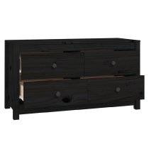 Abilene Wooden Chest Of 4 Drawers In Black