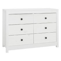 Abilene Wooden Chest Of 6 Drawers In White