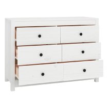 Abilene Wooden Chest Of 6 Drawers In White