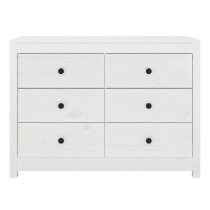 Abilene Wooden Chest Of 6 Drawers In White