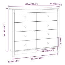 Abilene Wooden Chest Of 8 Drawers In Natural