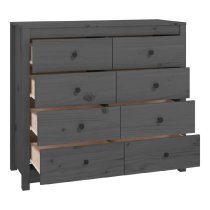 Abilene Wooden Chest Of 8 Drawers In Grey