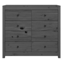 Abilene Wooden Chest Of 8 Drawers In Grey