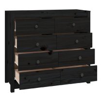 Abilene Wooden Chest Of 8 Drawers In Black