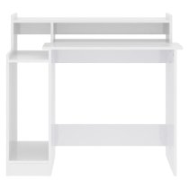 Acampo High Gloss Laptop Desk In White With LED Lights