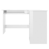 Aberdeen High Gloss Laptop Desk Corner In White